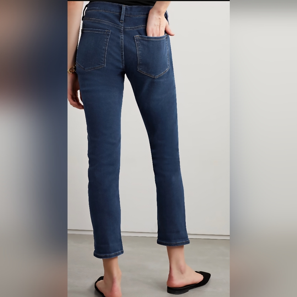 Frame Denim Blue Ankle Cropped Jeans